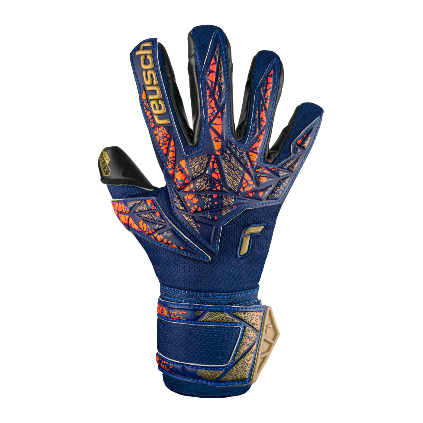 Reusch Attrakt Gold X TW-Handschuhe Kids Blau Gold Schwarz F4411