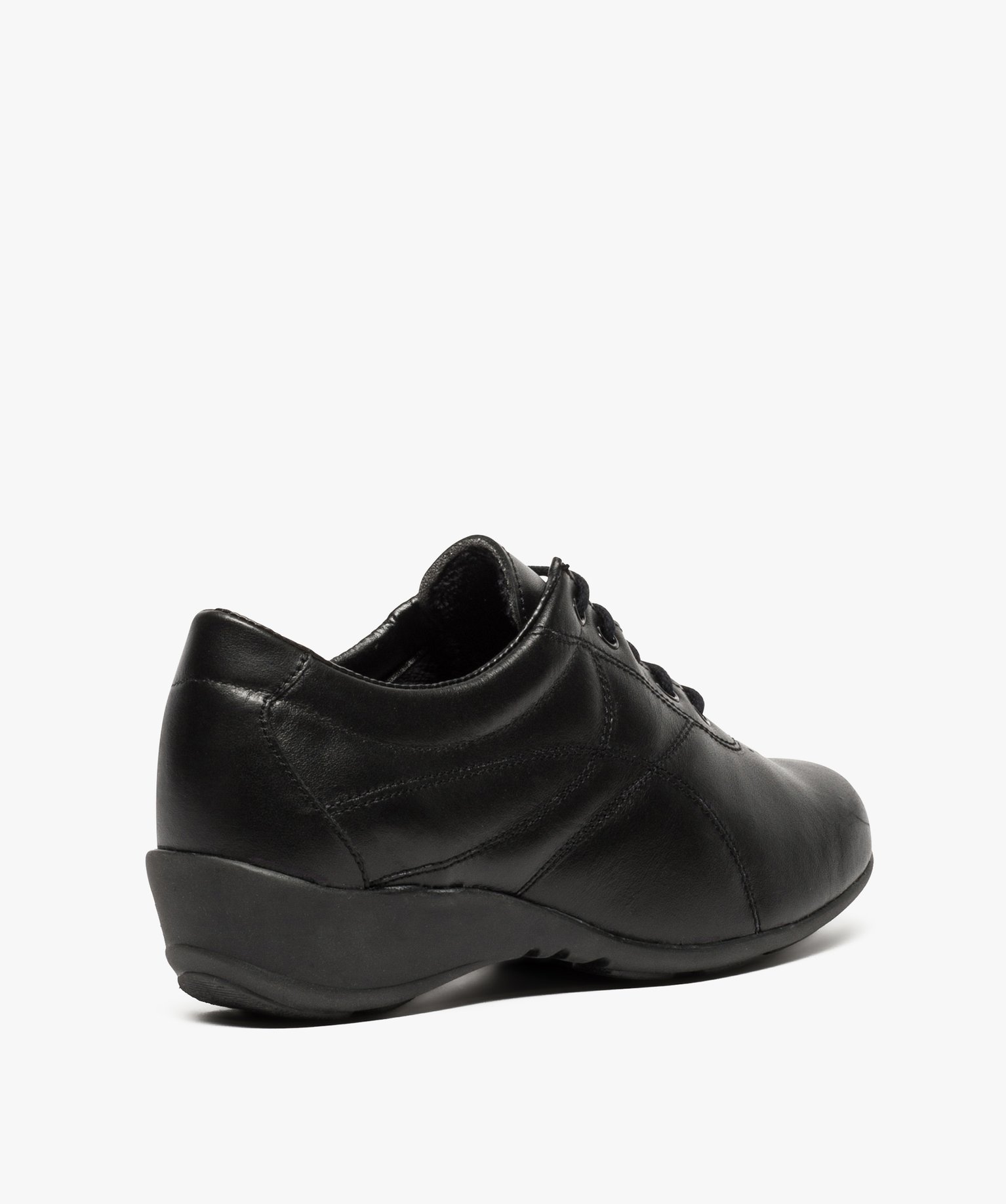 Derbies femme confort dessus cuir à talon compensé - Bopy noir | GEMO