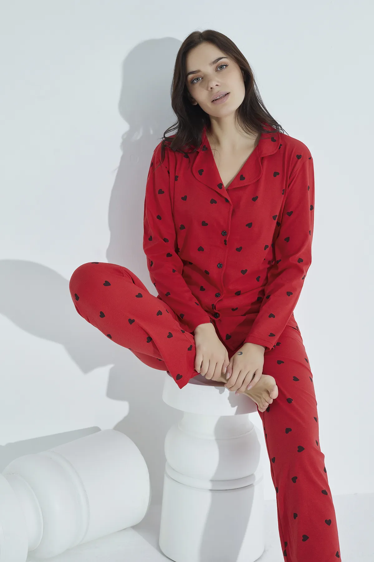 ELİTOL  Pyjama-Set mit Knöpfen