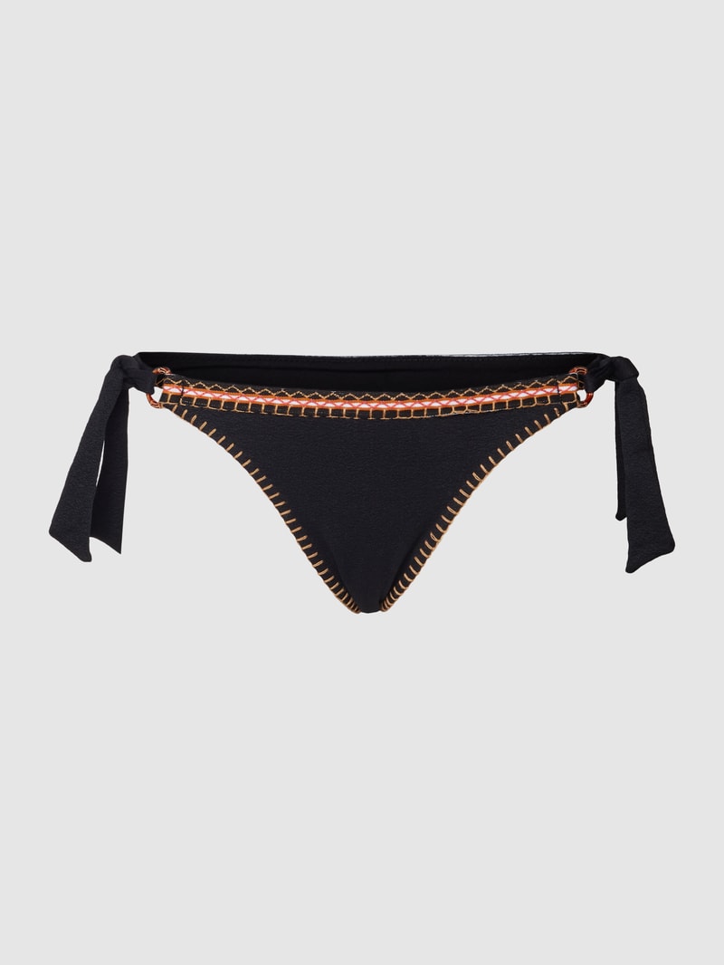Bikini-Slip mit Strukturmuster Modell 'SIMA' in schwarz
