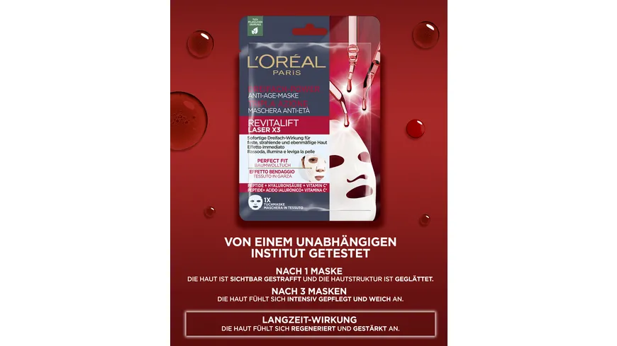 L'Oréal Paris Revitalift Laser X3 Tuchmaske