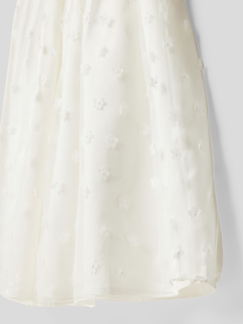 Kleid mit Motiv-Applikationen in ecru
