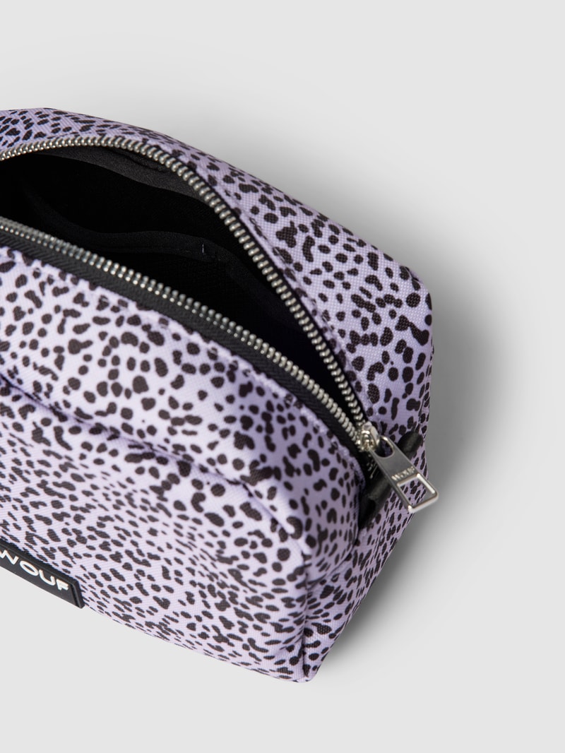 Kosmetiktasche mit Allover-Muster Modell 'Julia' in lila