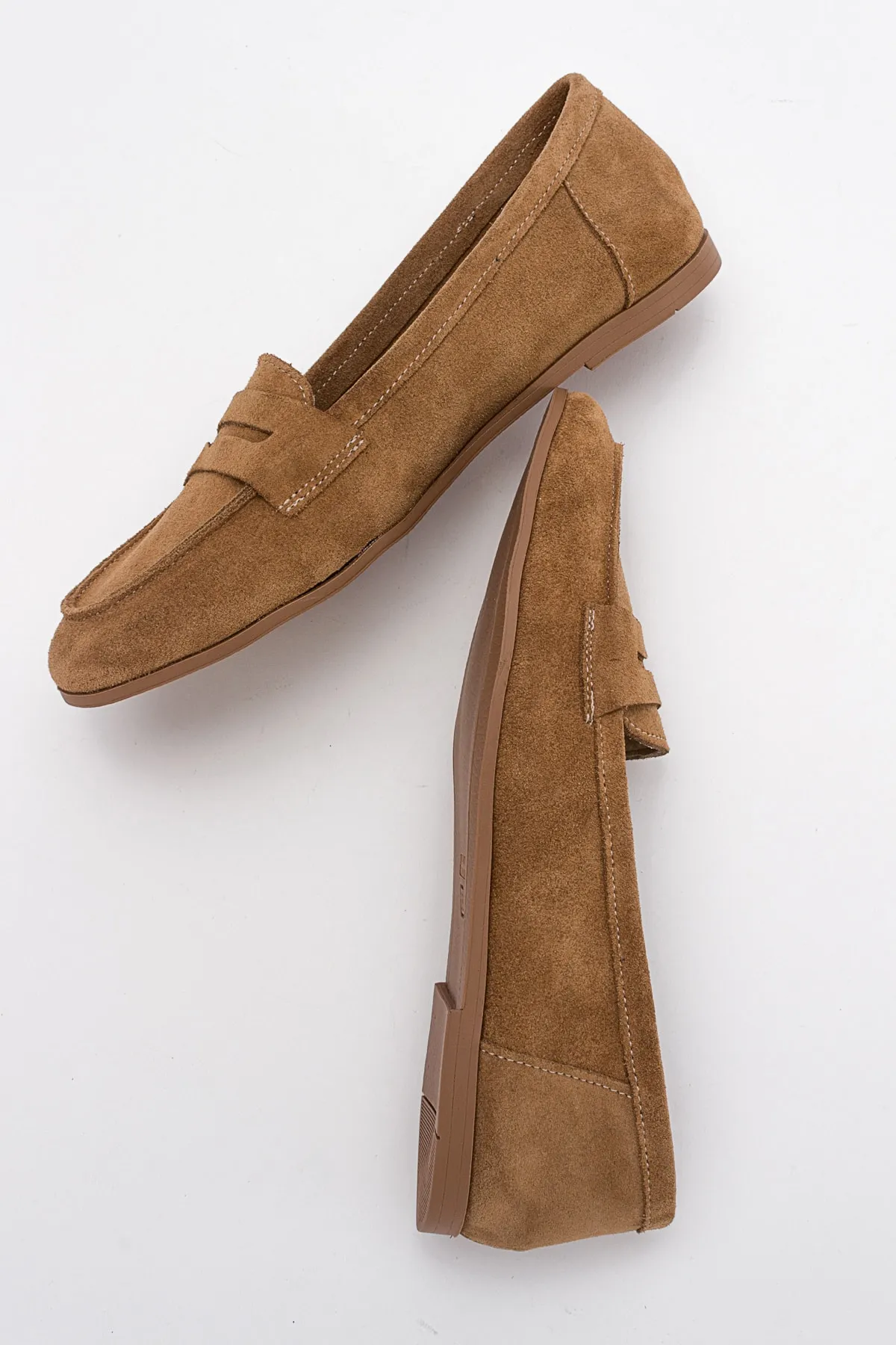 LuviShoes  F02 Damen-Ballerinas aus Clay-Wildleder