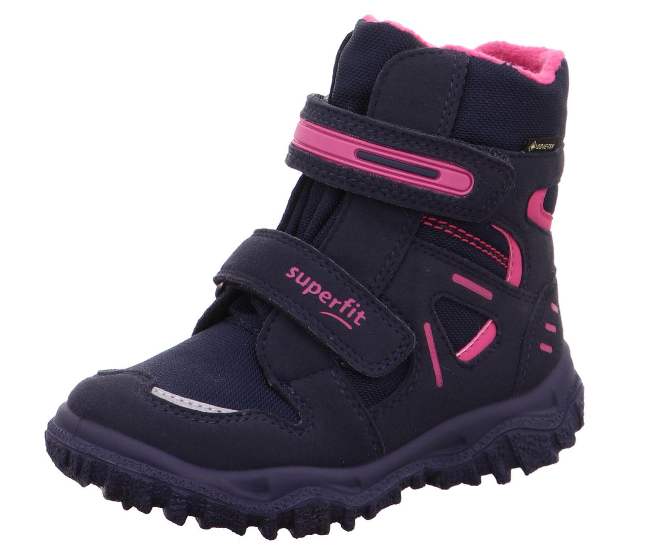 HUSKY - Blau/Rosa Boots mit Klettverschluss