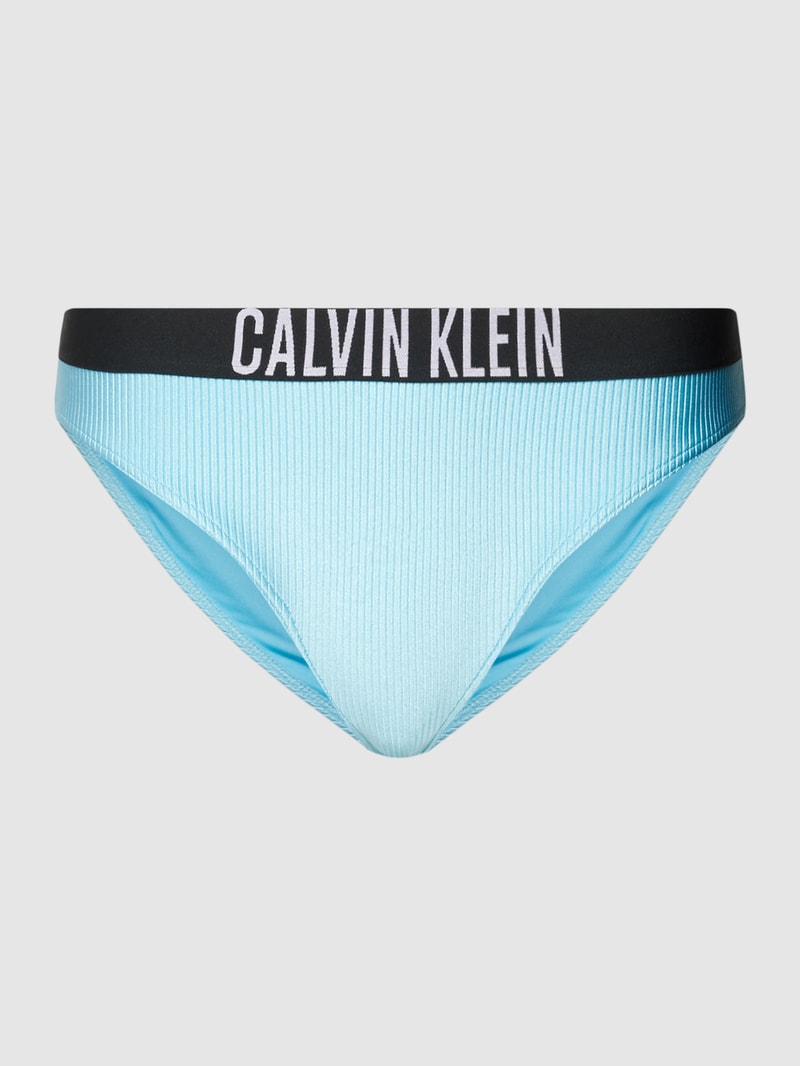 Bikini-Slip mit elastischem Logo-Bund Modell 'INTENSE POWER' in ozean blau