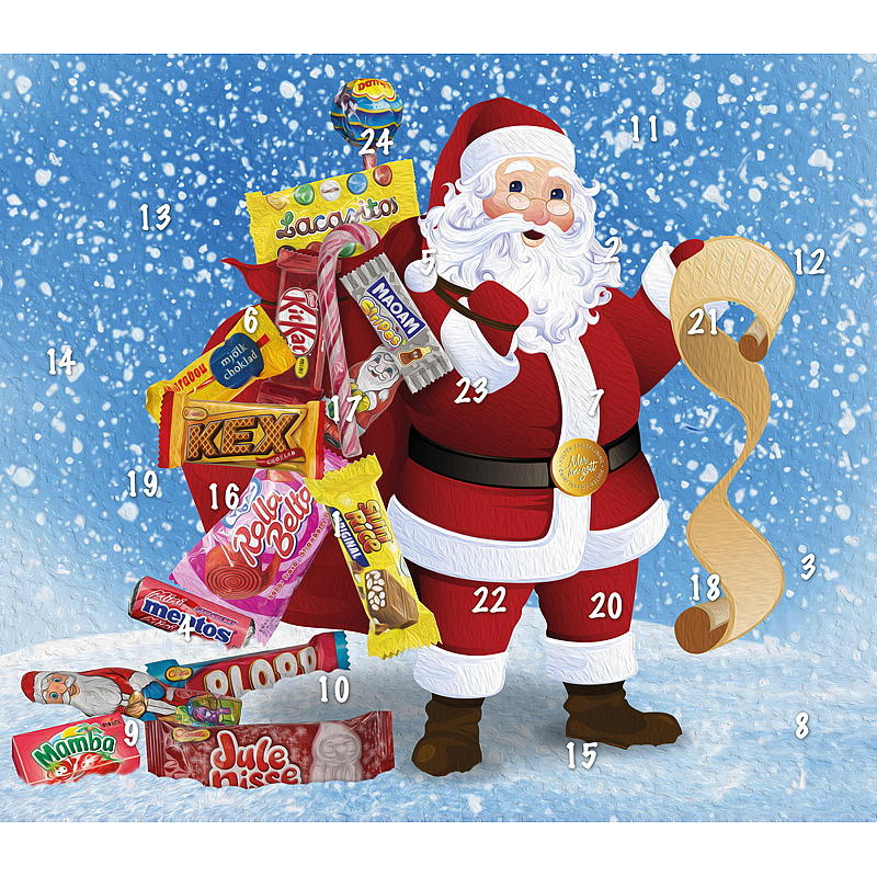 Adventskalender m/godteri 334 g
