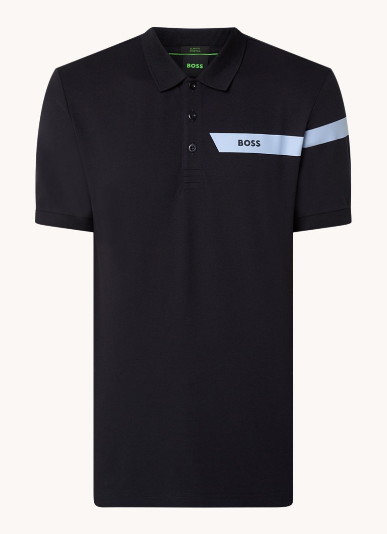 Polo HUGO BOSS Paule slim fit com logotipo