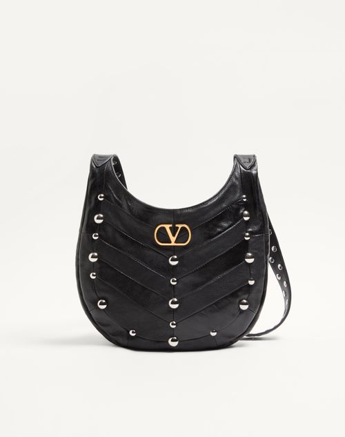 Valentino Garavani Hobo-taske i nappa med chevronmotiv og nitter