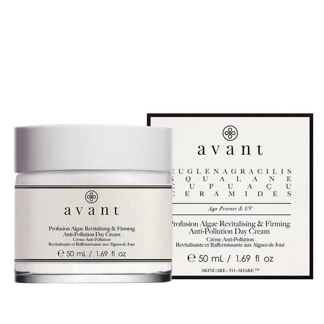 Creme antipoluição Avant Skincare com algas