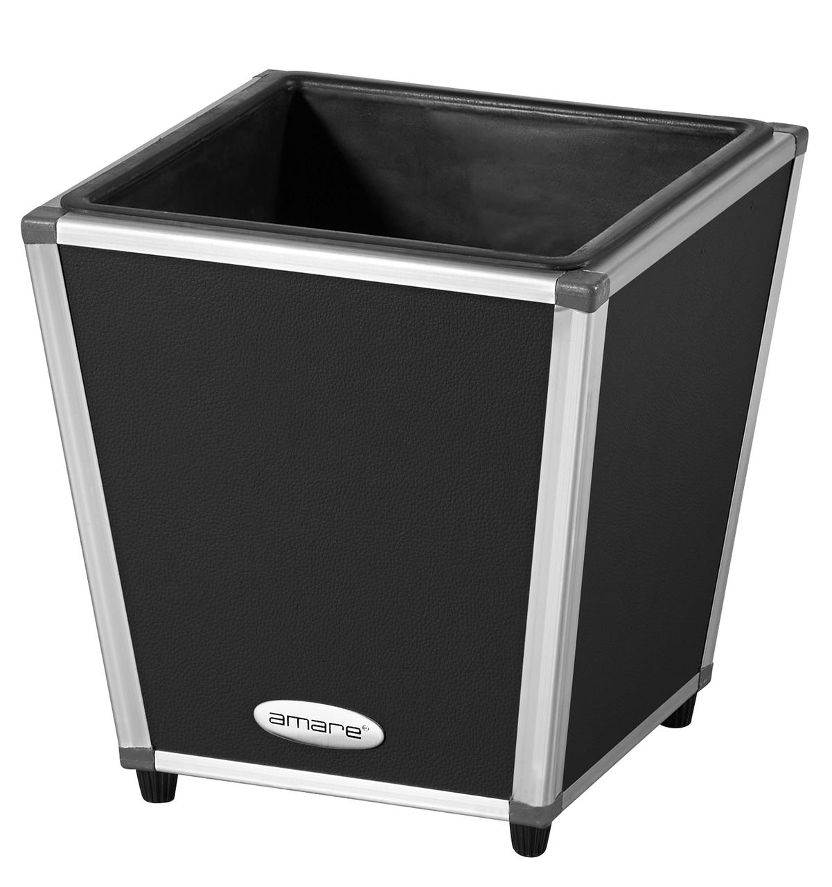 Weles AMARE Fiberglas Design Pflanzgefäß PUR 26 x 26 x 27 cm, schwarz