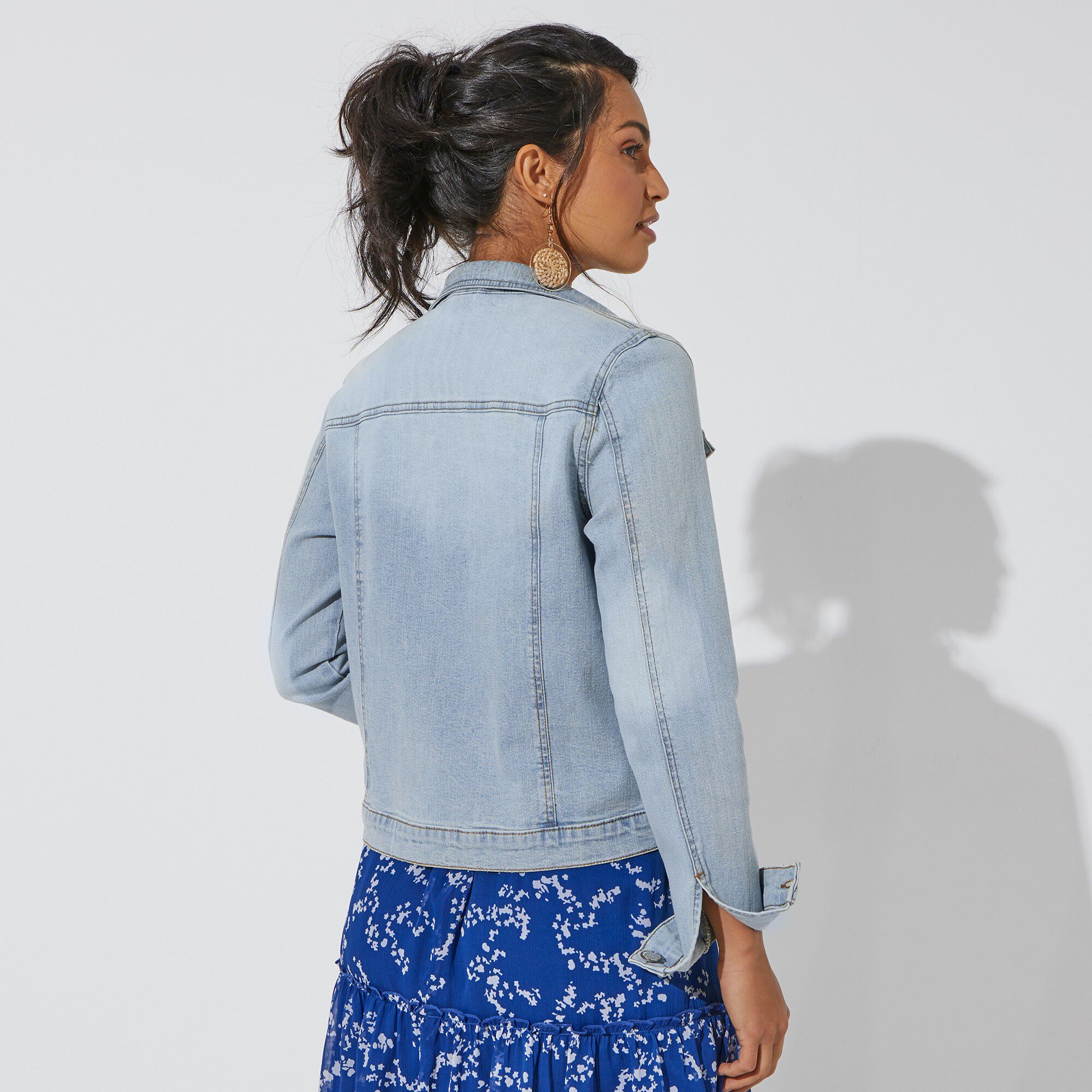 Veste boutonnée en jean
