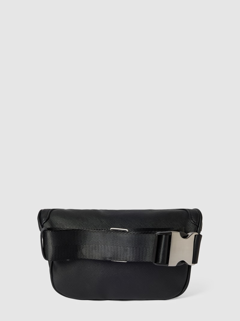 Bauchtasche mit Label-Patch in schwarz