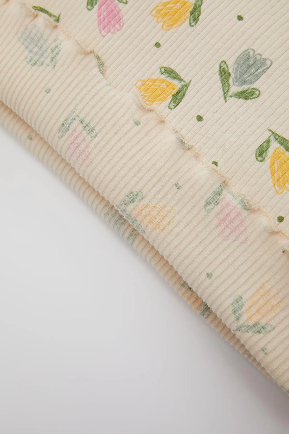 DeFacto  Langärmliges T-Shirt und Leggings aus Cord mit Blumenmuster für Babys, 2-teiliges Set, C2265a524sp