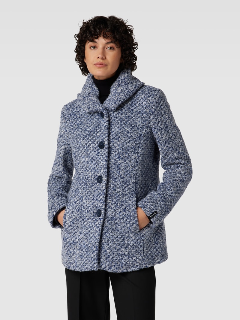 Mantel aus Bouclé-Optik Modell 'JAMIE' in blau