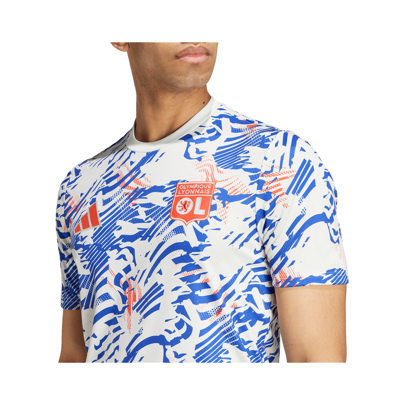 adidas Olympique Lyon Prematch Shirt 2024/2025 Weiss
