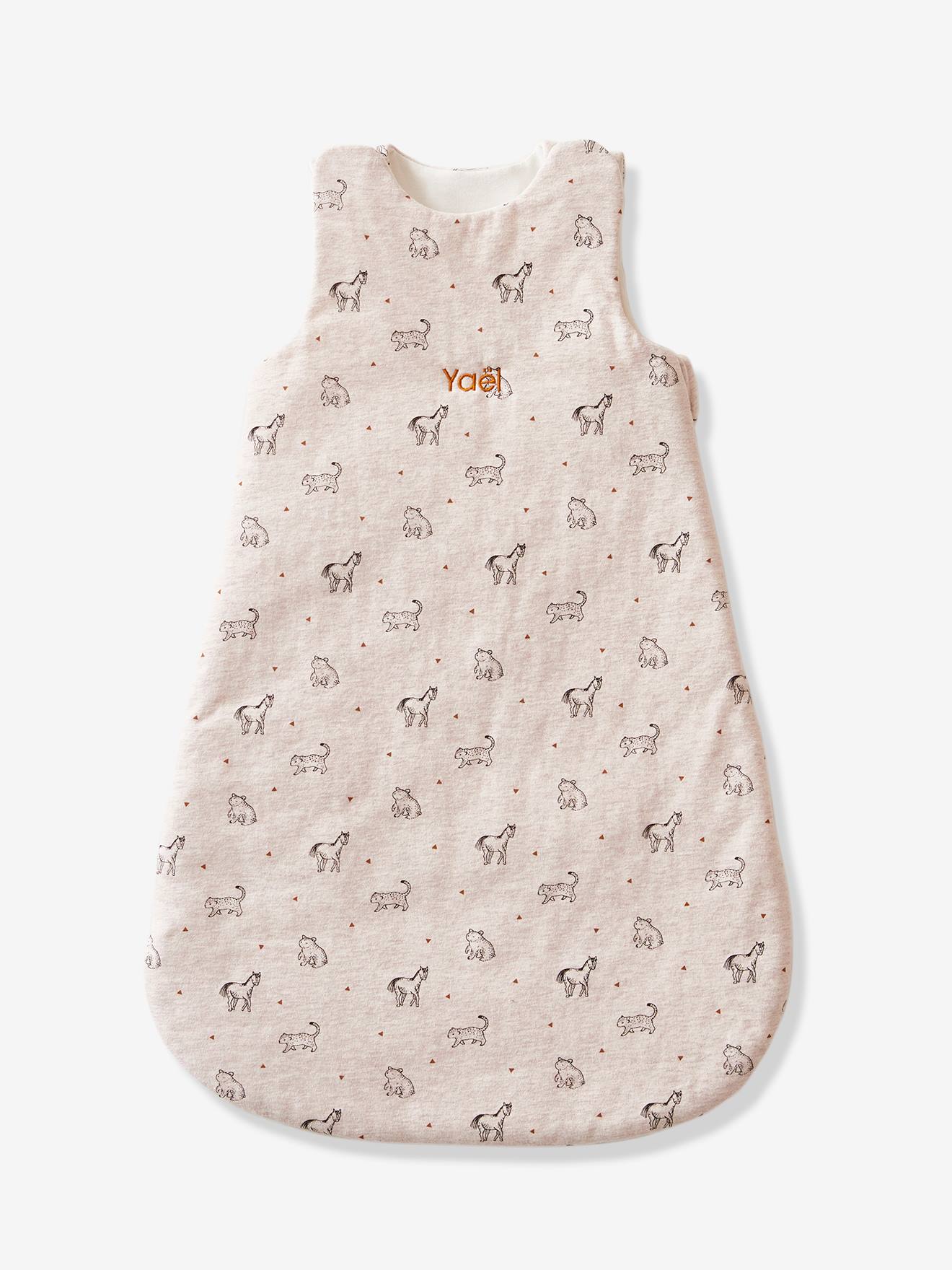 Gigoteuse sans manches personnalisable PETIT NOMADE beige chiné