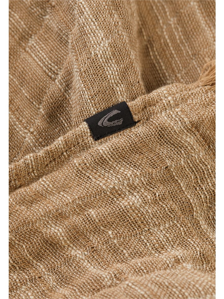 Camel Active Schal aus reiner Baumwolle in Beige günstig kaufen onesize