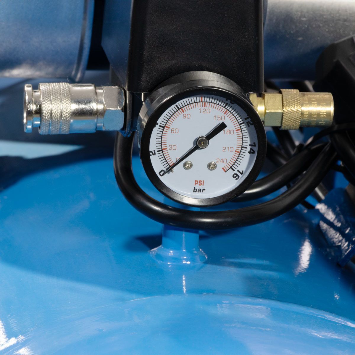 Compresseur Airpress 36537 LMO 100-380 Silent, sans huile, 8 bar, 3 ch (3 x 1 ch) / 2,25 kW, 280 l/min, 90 l