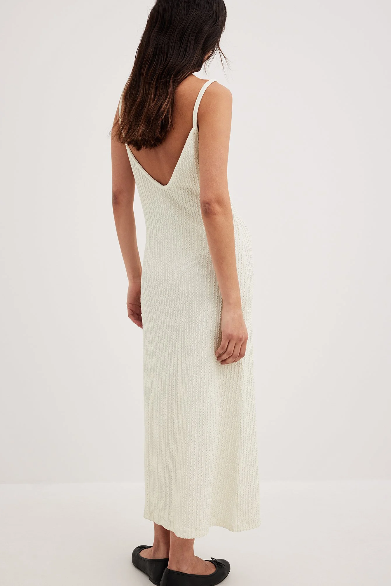 Strukturiertes Midikleid mit lockerer Passform