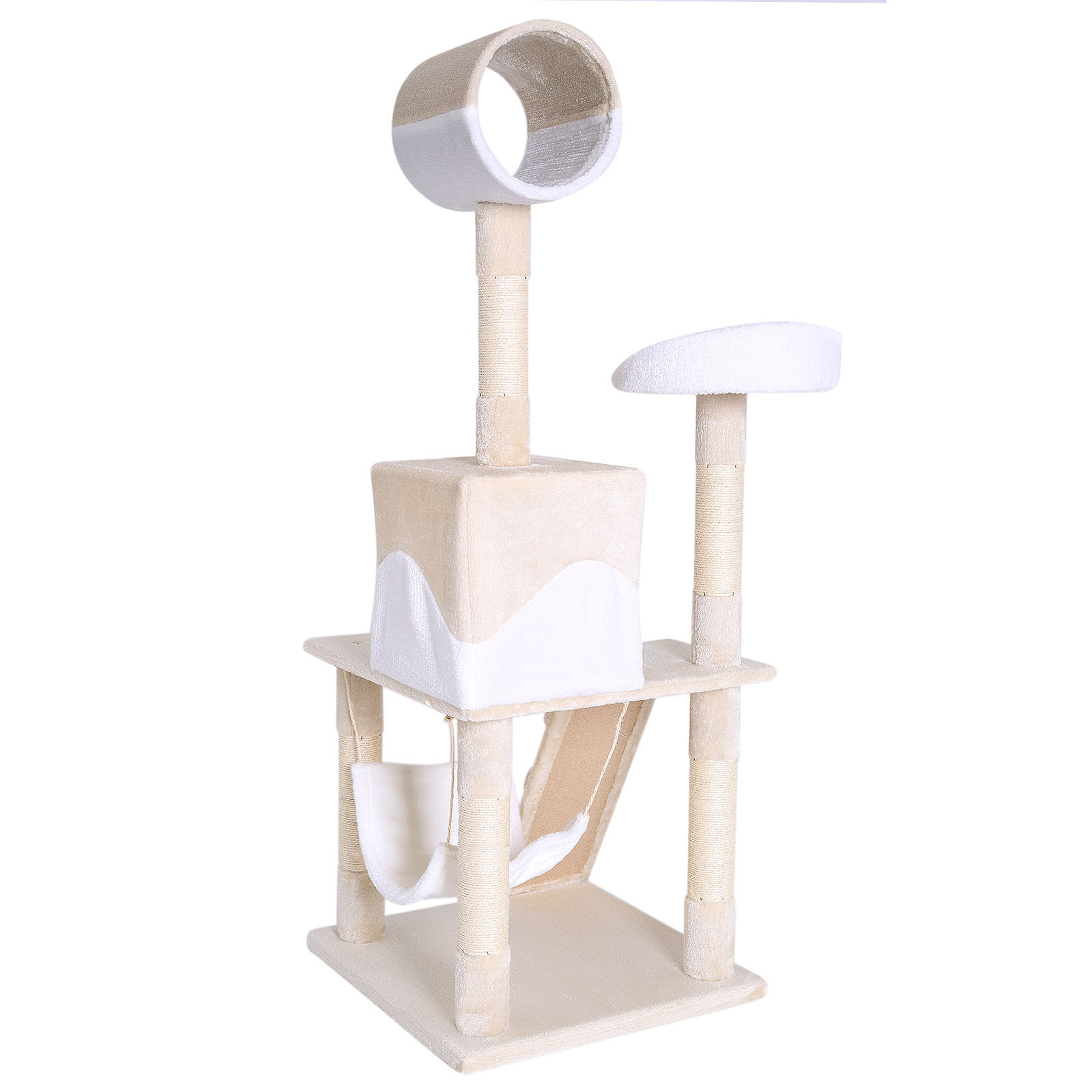 Lionto Kratzbäume Lionto Kratzbaum, Höhe 133 cm weiß/ beige