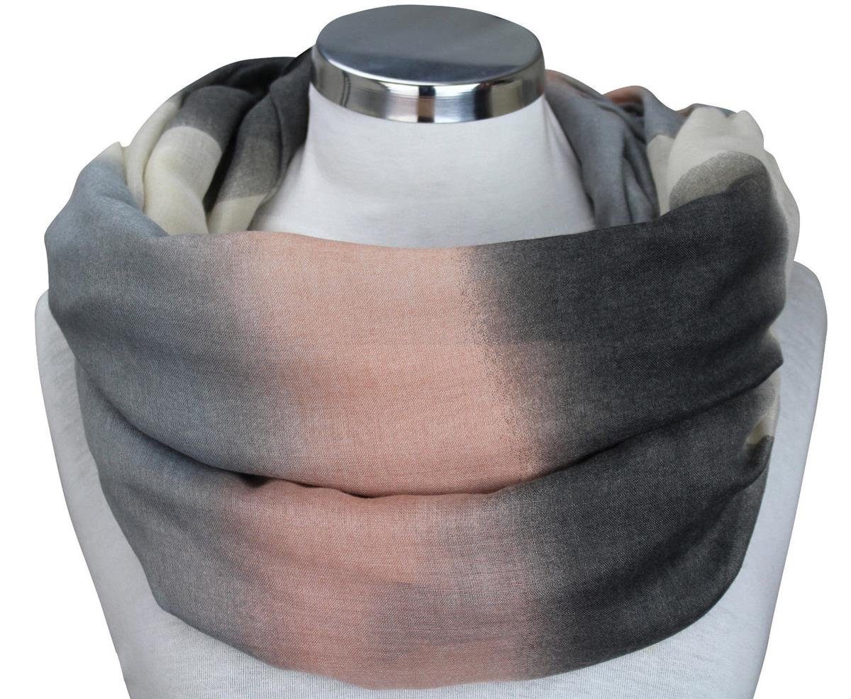 LOREZA Loop XXL DAMEN SCHAL LUXUS MUSTER SCHLAUCH Rundschal