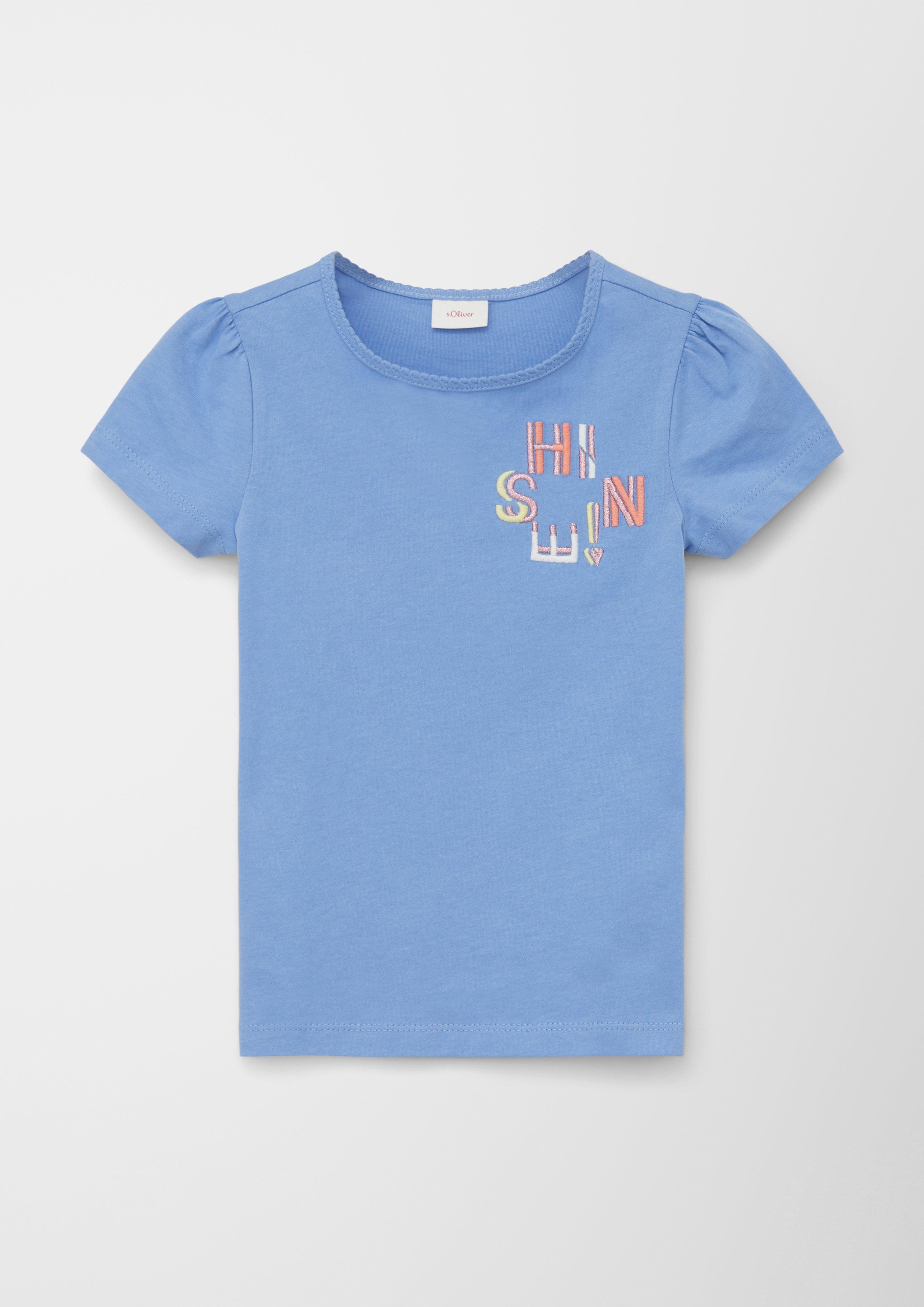 T-Shirt mit Mausezahnausschnitt  2127374-5362