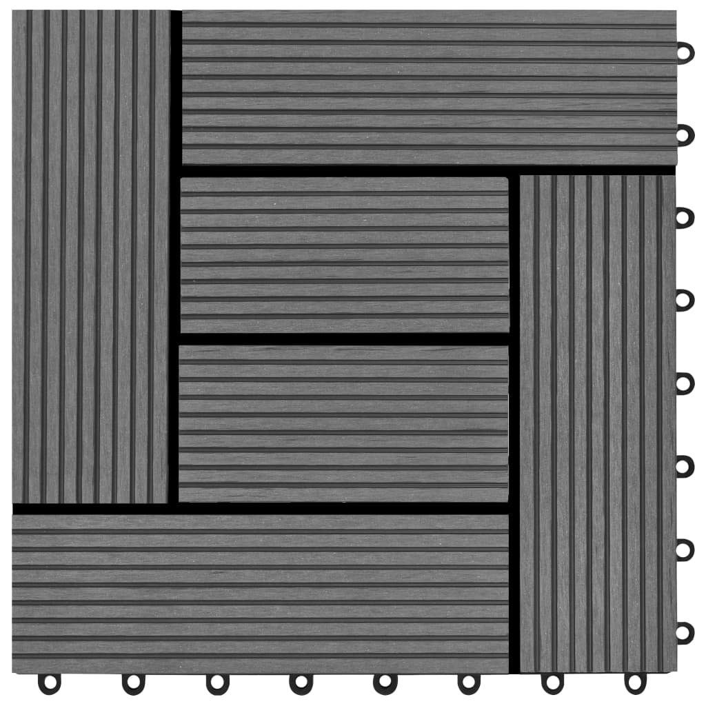 Tapferer Ping Terrassendielen Terrassenfliesen 11 Stk. 30 x 30 cm WPC 1 qm, (1-St)