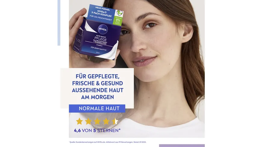 NIVEA Gute Nacht Pflege 24h Feuchtigkeit + Regeneration für jeden Hauttyp 50 ml