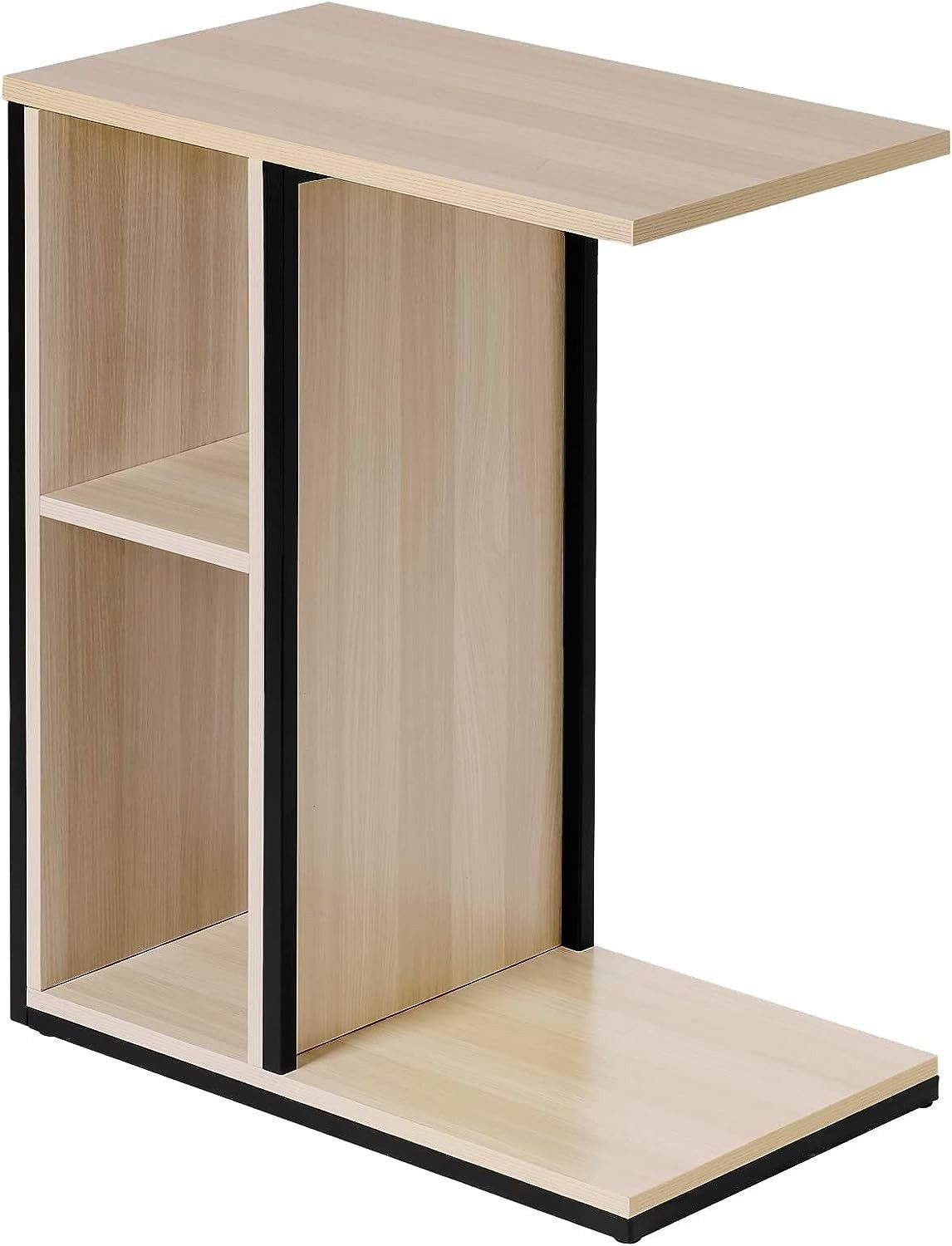 EUGAD Beistelltisch (1-St), mit Tischplatte, in C-Form aus Holz