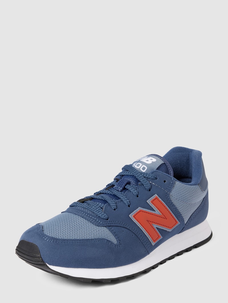 Sneaker mit Logo-Patch Modell '500' in dunkelblau
