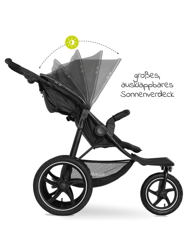 Hauck Sportwagen & Jogger Runner 2 (mit großen Luftreifen) in schwarz günstig kaufen onesize