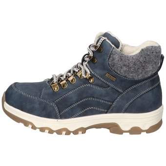 Via della Rosa Schnür Boots in blau