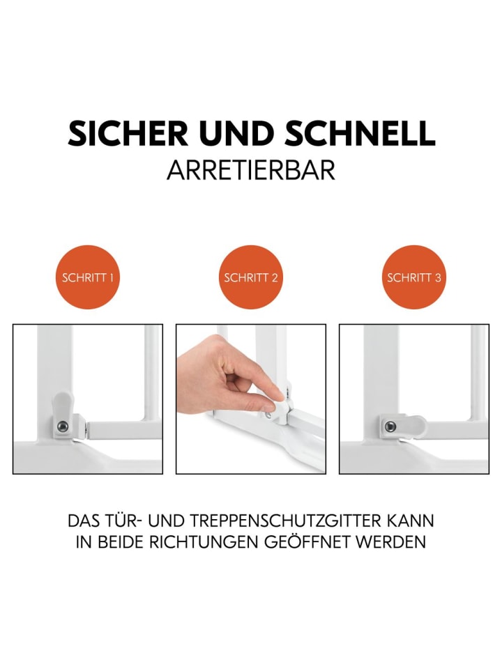 Hauck Türschutzgitter inkl. Verlängerung Clear in weiss günstig kaufen onesize