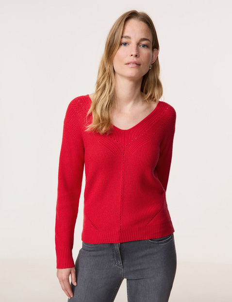 Pullover mit Ajour-Details