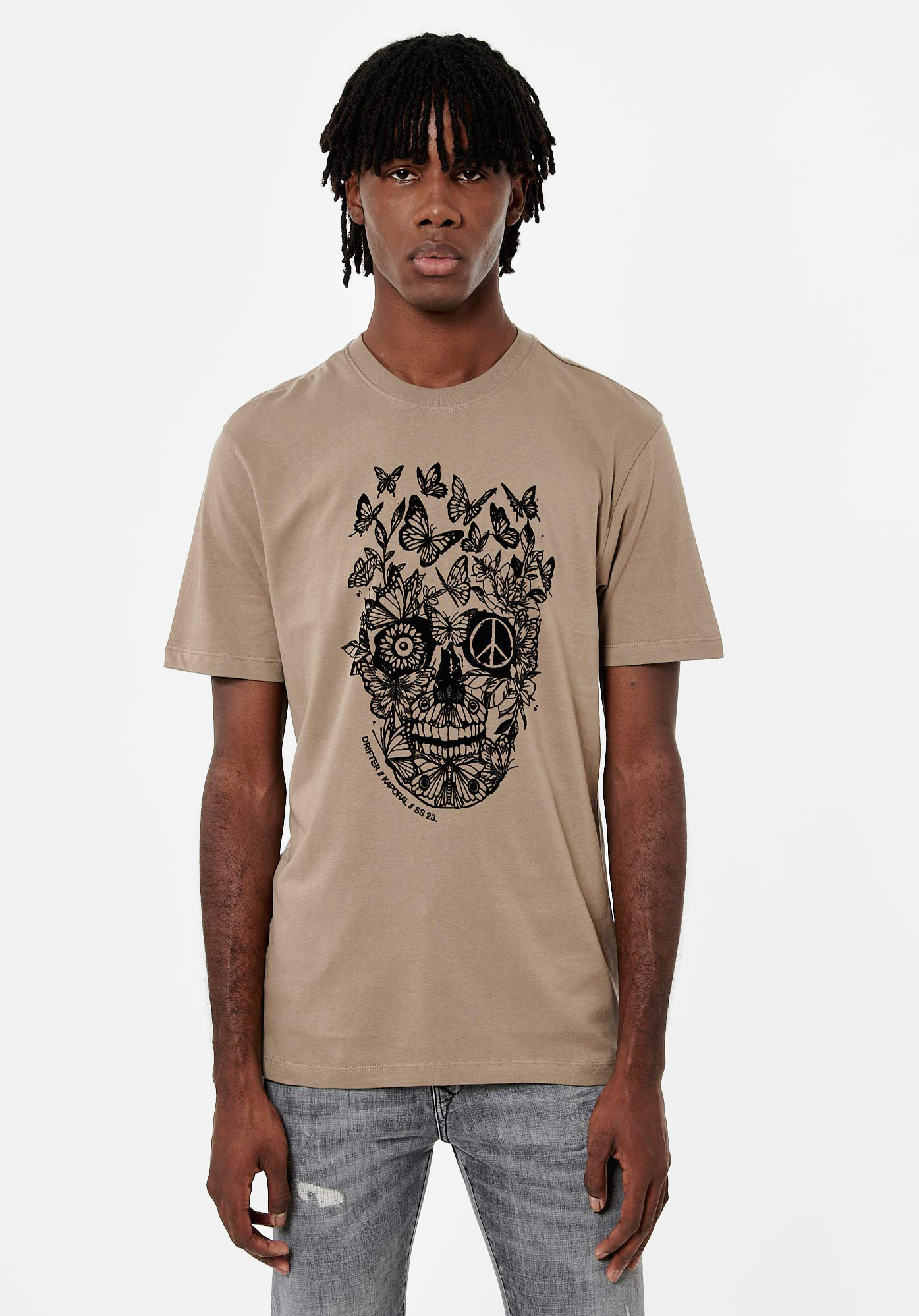 CLAES  T-shirt kaki Homme en 100% coton