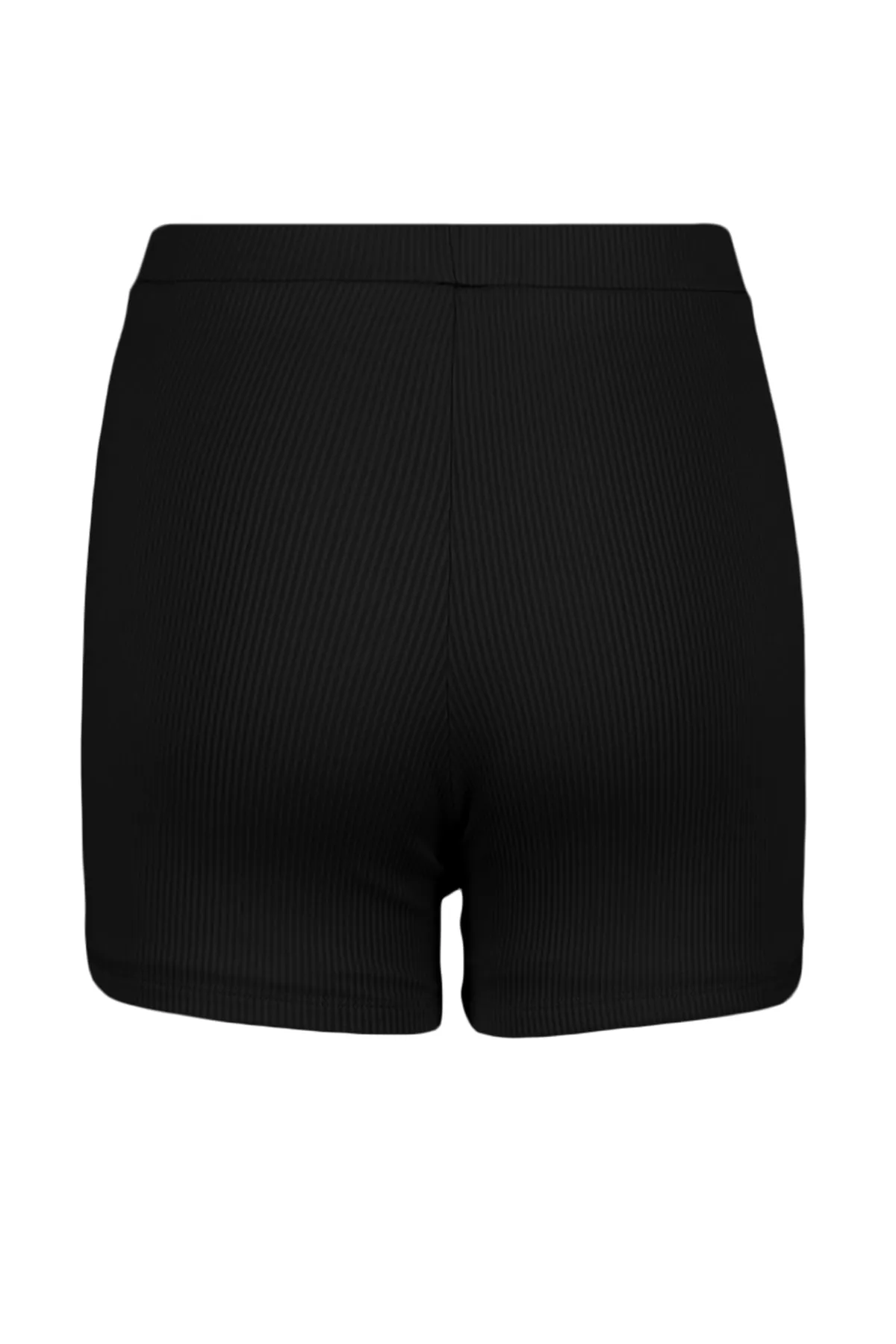 Trendyol Collection  Schwarze strukturierte Bikinihose mit hoher Taille und Shorts TBESS23BA00249