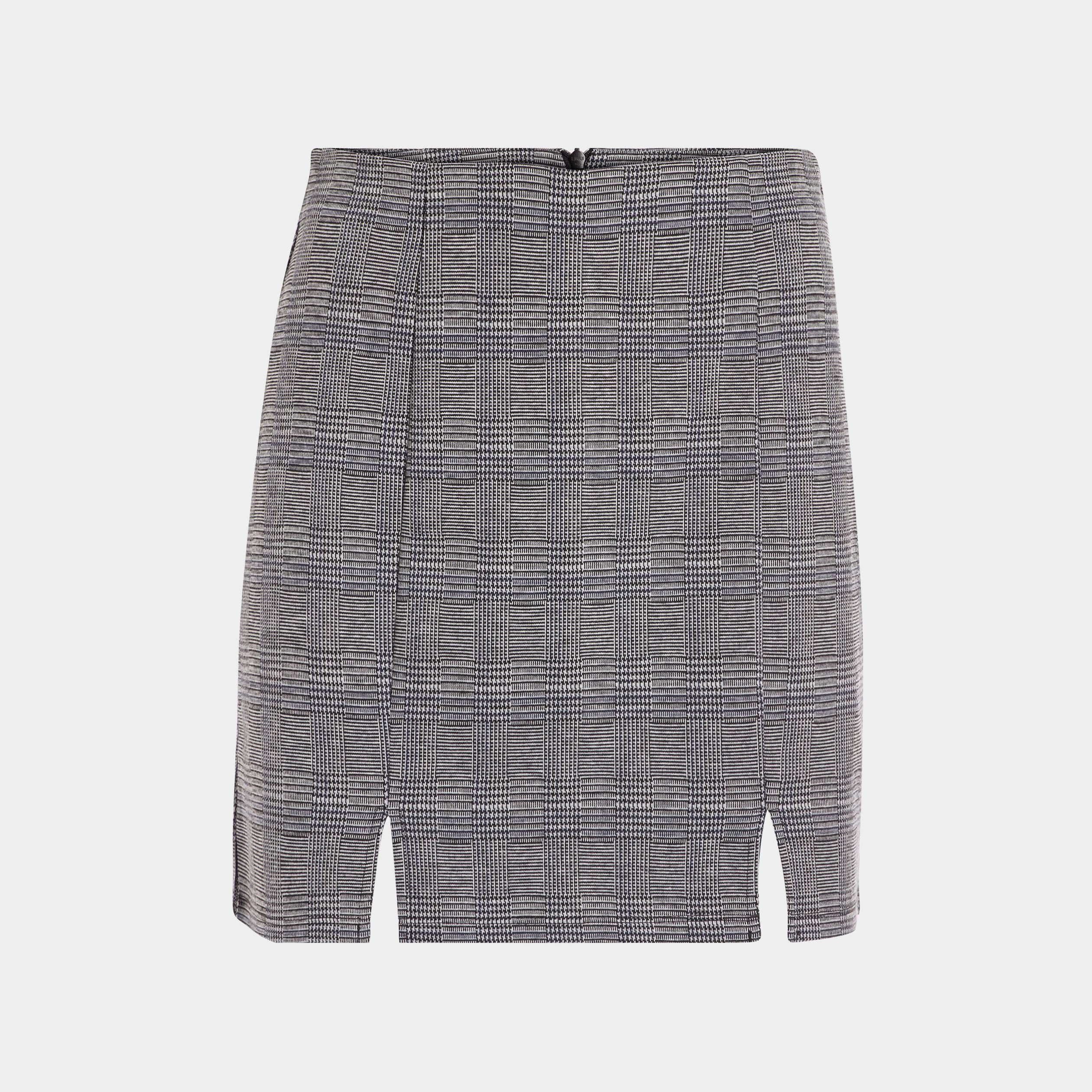 Jupe droite fendue gris femme | La Halle
