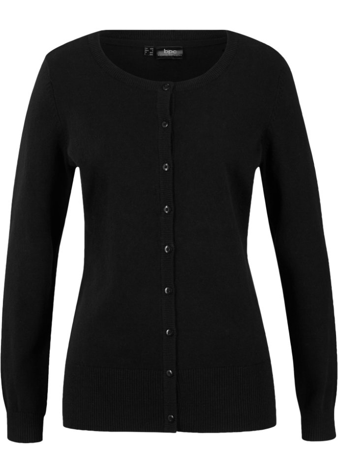 Basic Feinstrickjacke mit recycelter Baumwolle
