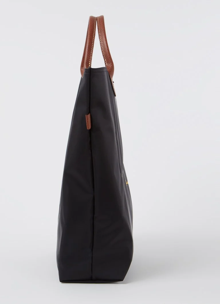 Geantă Longchamp Le Pliage Original, mărimea M, cu detalii din piele.