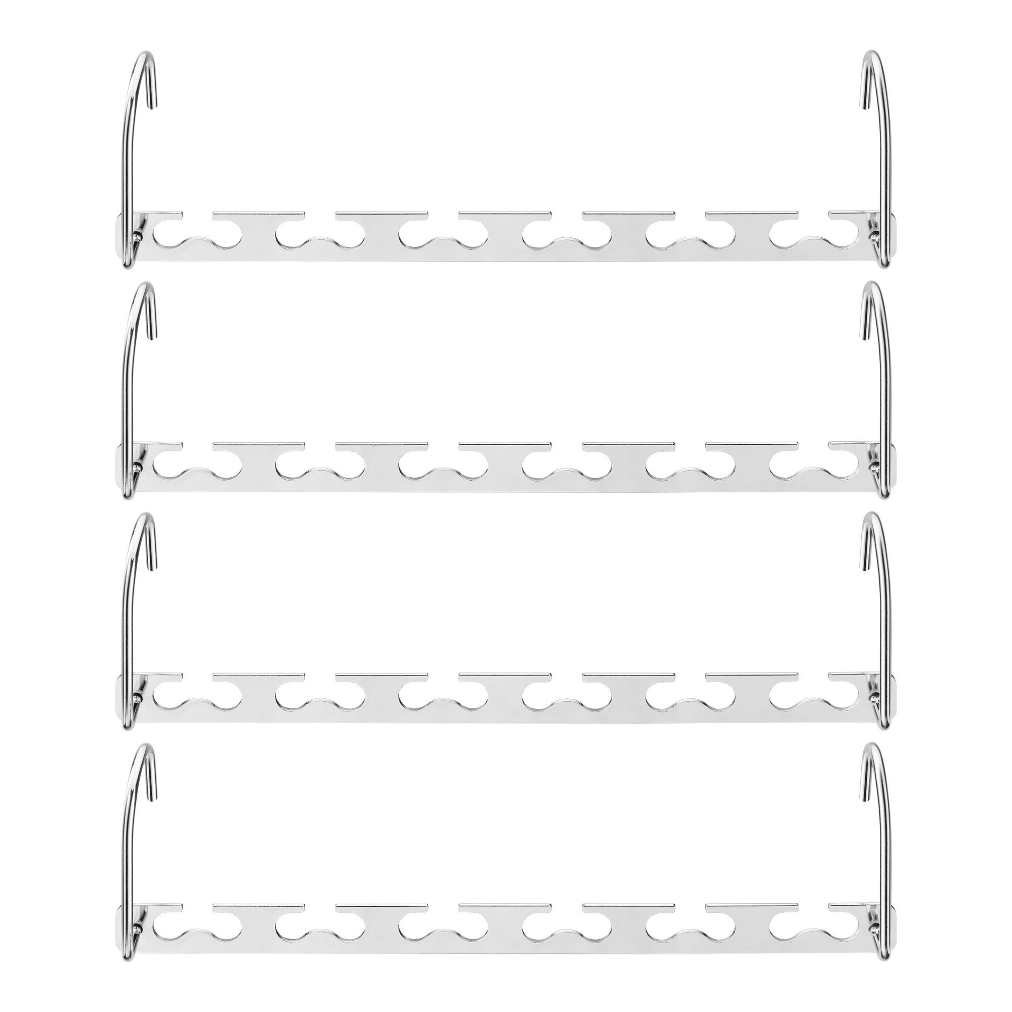 Navaris Mehrfach-Kleiderbügel 4x platzsparende Kleiderbügel Halter Halter Kleiderbügel platzsparend, (4-tlg)