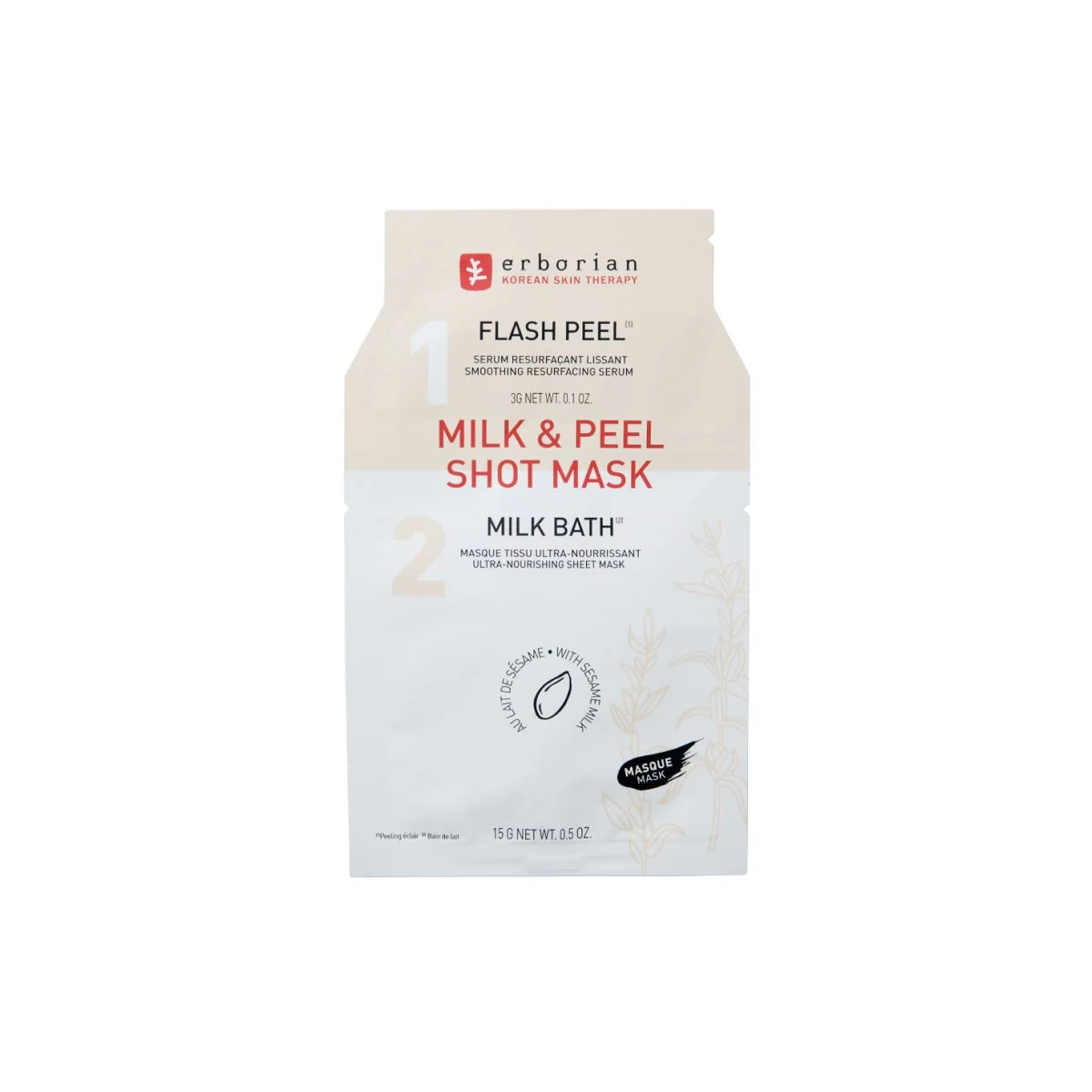 Shot Mask Milk & Peel Shot Mask - Hidratáló arcmaszk, arcradír