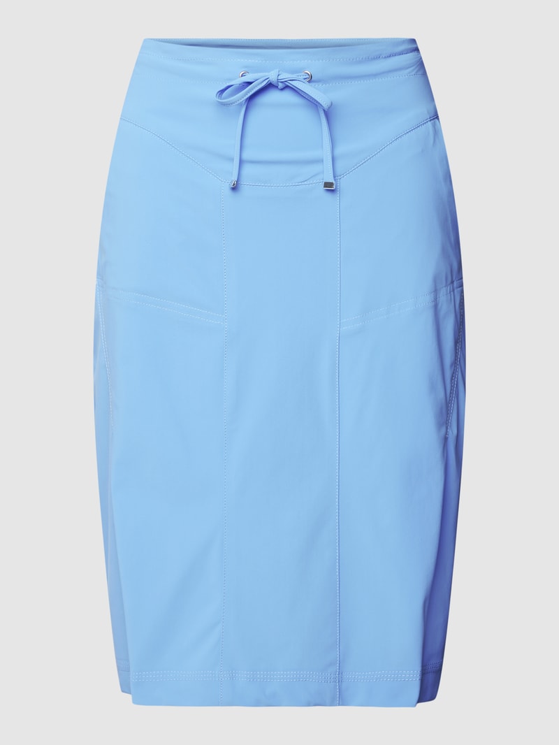 Bleistiftrock mit Ziernähten Modell 'WARIS' in royalblau