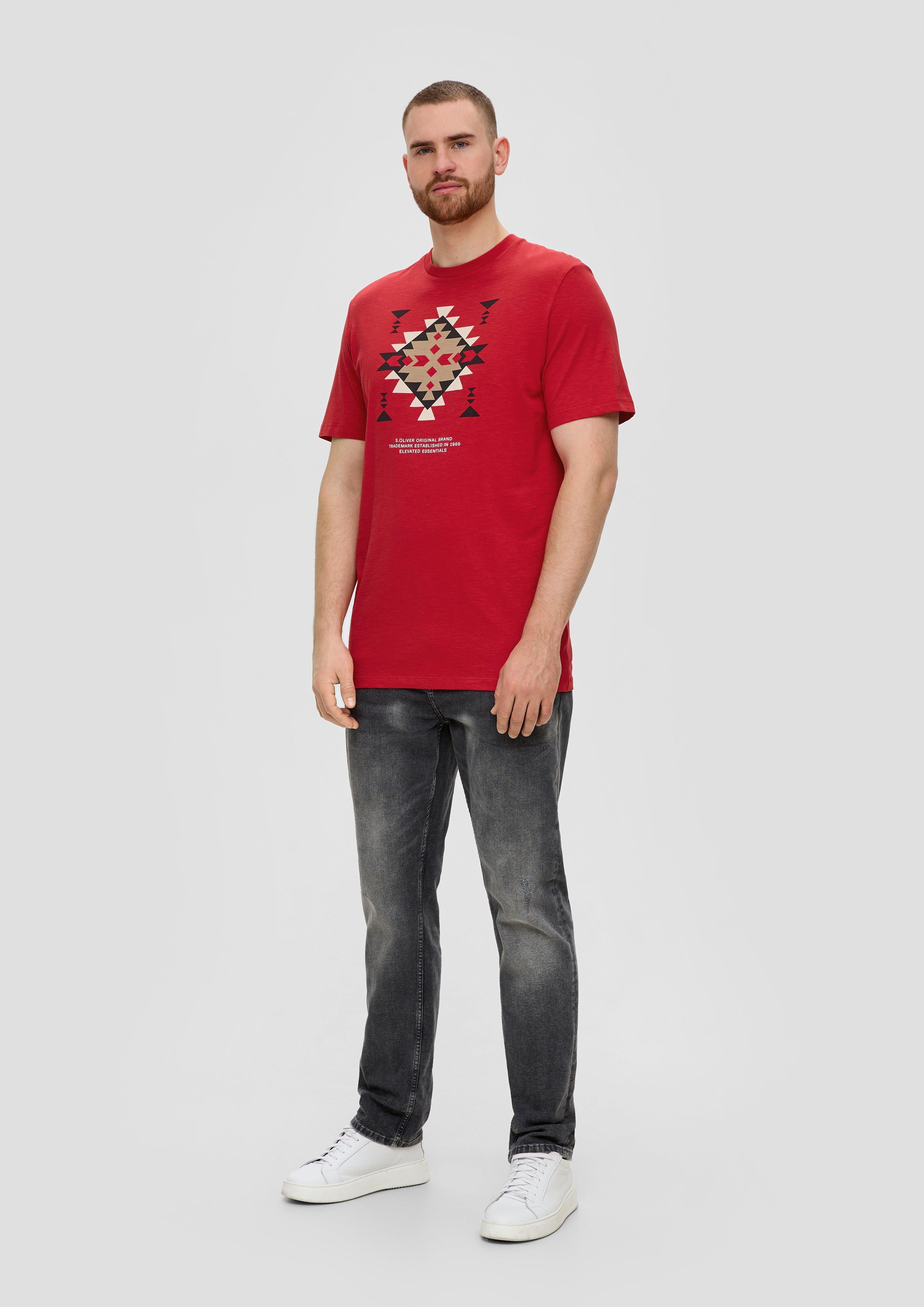 Baumwollshirt mit Flammgarnstruktur  2143321-31D1