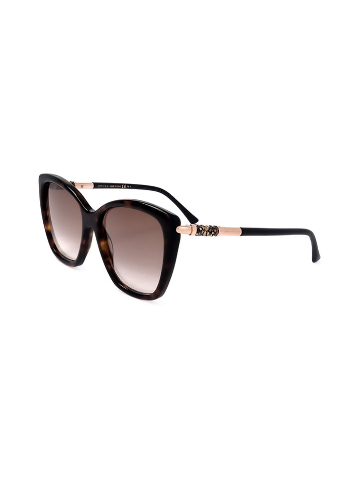 Jimmy Choo Damen-Sonnenbrille in Havana/ Braun günstig kaufen 55
