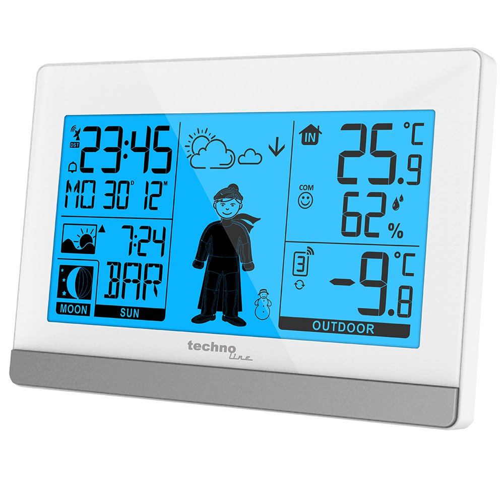Technoline WS9612 moderne Wetterstation, weiß