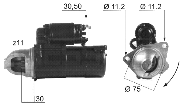 FRIESEN Anlasser Opel 8019840 - ATU