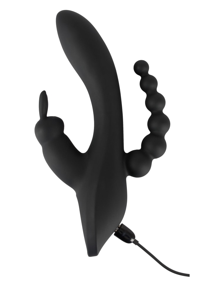 Sweet Smile Vibrator Triple G-Spot Vibrator in schwarz günstig kaufen 20,7 cm