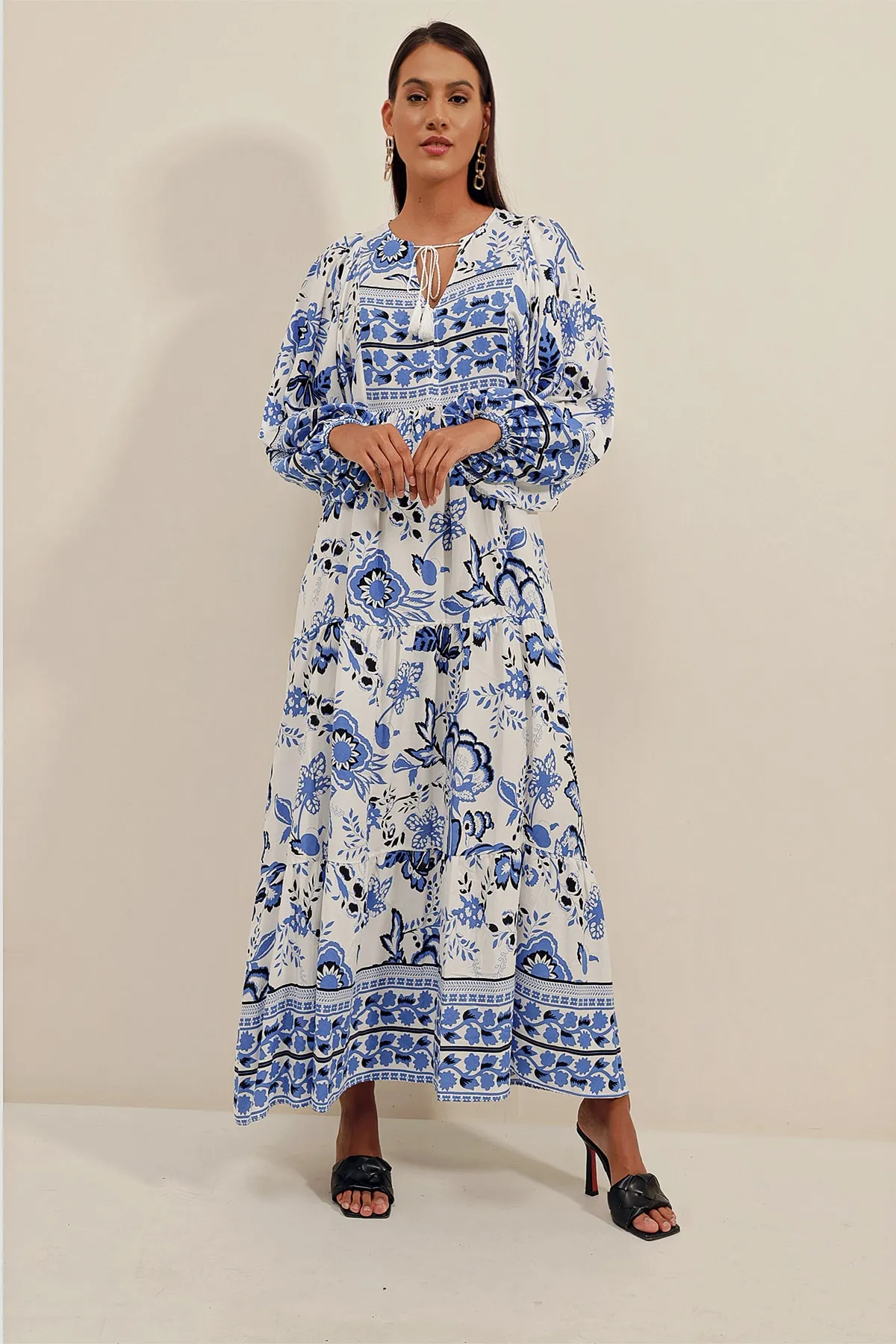 Bigdart  2420 Kleid mit Fledermausärmeln – Weiß