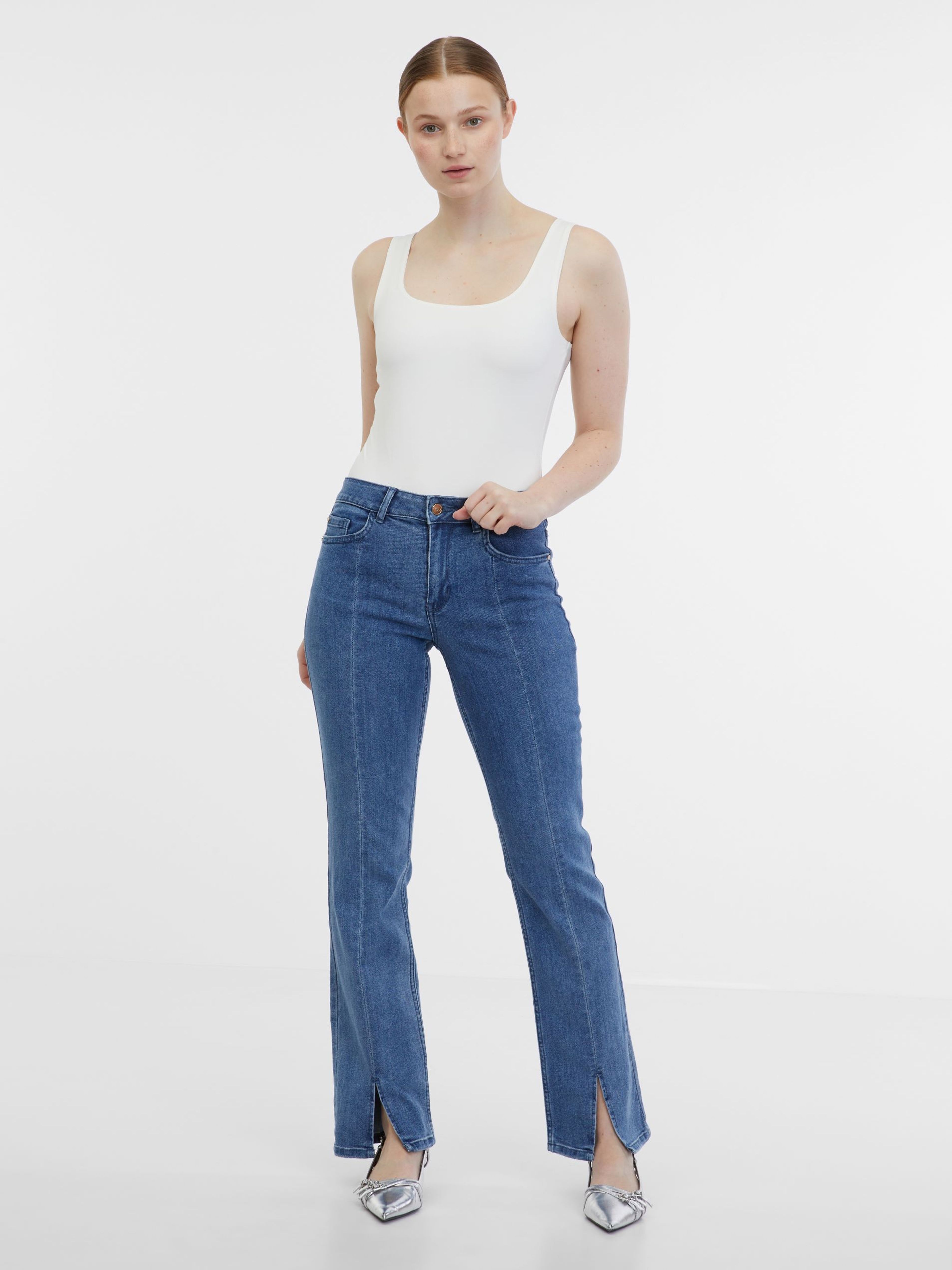Blaue Flared Fit Jeans Damen ORSAY